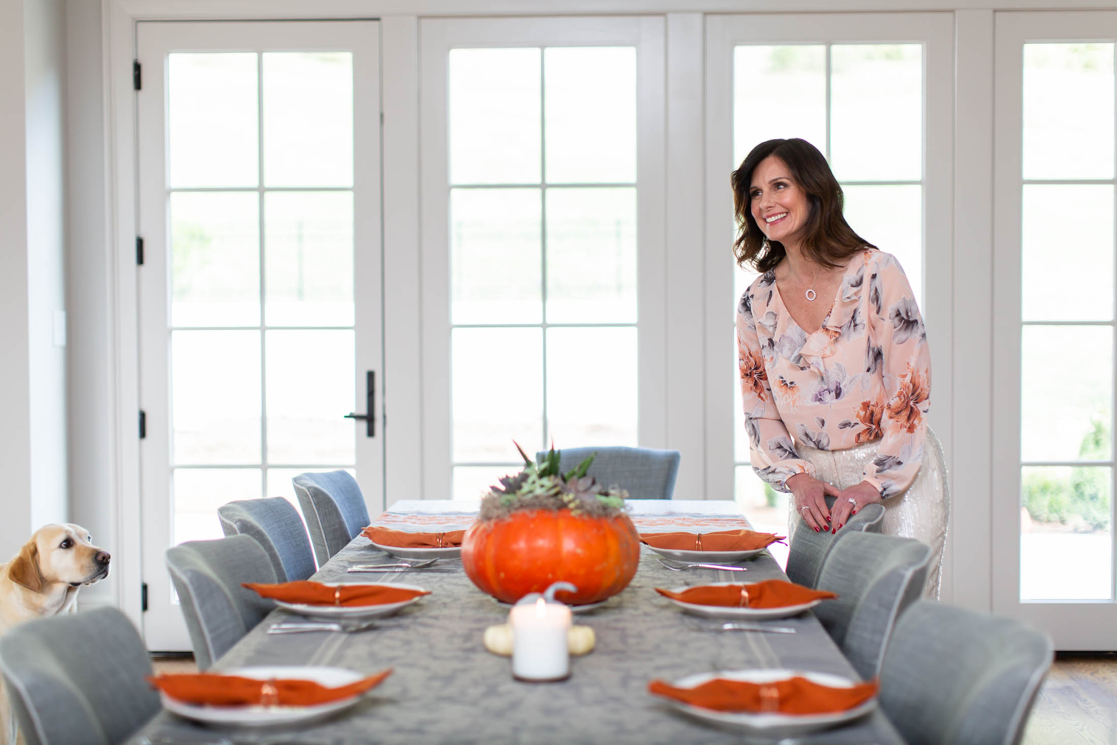 Elizabeth Jarvis at her dining room table